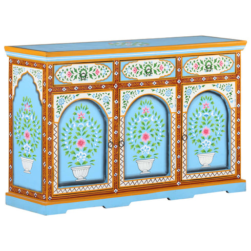 L' Orientaliste -  Hand Painted Sideboard 120x35x76 cm Solid Mango Wood